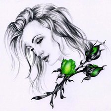 Схема вышивки «ЖЕНЩИНА - ЗАГАДКА»