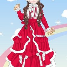 Схема вышивки «Dolls collectoin light red»