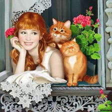 Схема вышивки «девушка1»