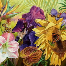 Схема вышивки «цветы»