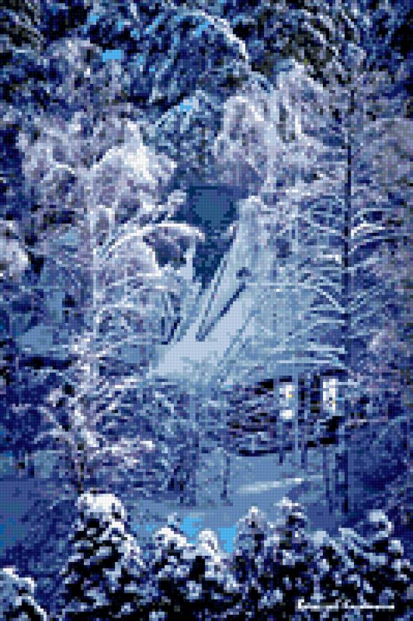 зимняя сказка - дом, зима - предпросмотр