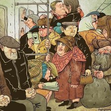 Схема вышивки «в общественном транспорте»