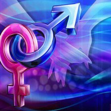 Схема вышивки «Он и она»