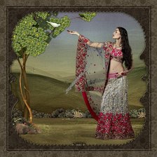 Схема вышивки «Индийская девушка»