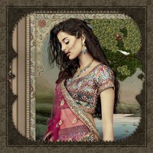 Схема вышивки «Индийская девушка»