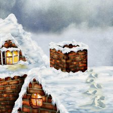 Схема вышивки «Зимний пейзаж»