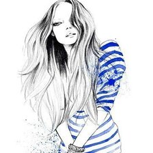 Схема вышивки «Девушка»