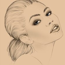 Схема вышивки «Девушка»