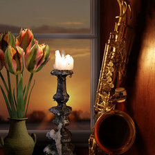 Схема вышивки «саксафон»