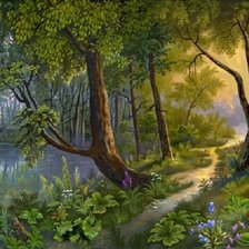 Схема вышивки «пруд»