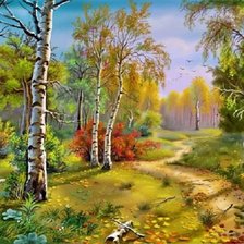 Схема вышивки «тропинка в рощи»