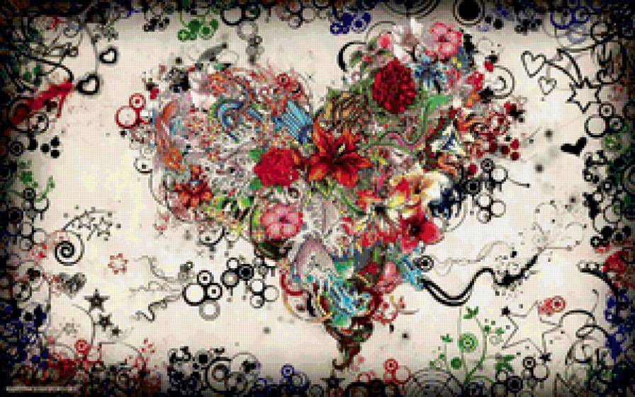 Сердце - графити - любовь, сердце - предпросмотр