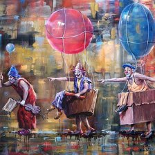 Схема вышивки «Клоуны»