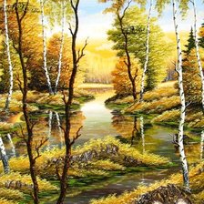 Схема вышивки «Осенняя картина»