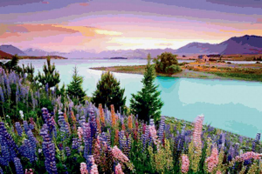 Озеро - природа, пейзаж, озеро - предпросмотр