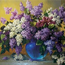 Схема вышивки «Сирень»