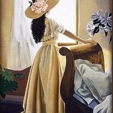 Схема вышивки «Hölgy ablaknál»