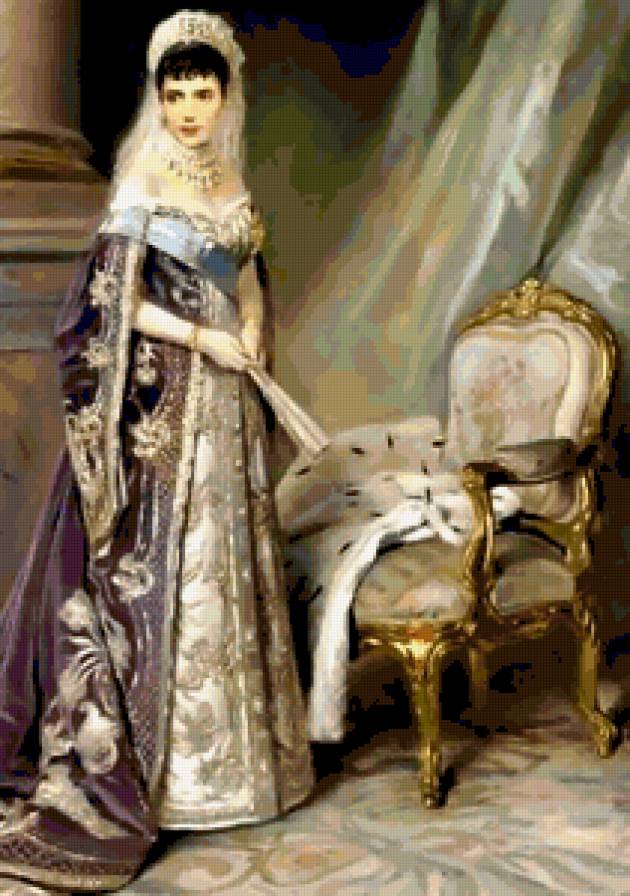 МАКОВСКИЙ Владимир - Портрет императрицы Марии Фёдоровны - портрет - предпросмотр