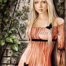 Схема вышивки «Девушка»