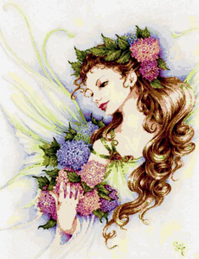 девушка - сирень, образ, нежность, портрет, женщина, цветы - предпросмотр