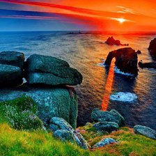 Схема вышивки «Закат на море»