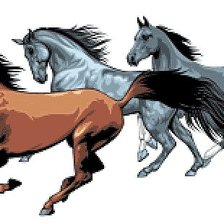 Схема вышивки «Кони»