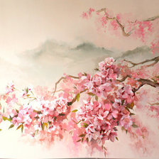 Схема вышивки «Ветка сакуры»