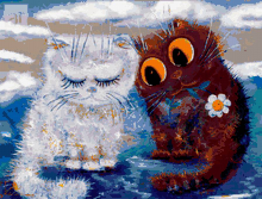 коты - пара, коты, кот, кошка - предпросмотр