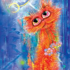 Схема вышивки «кот»