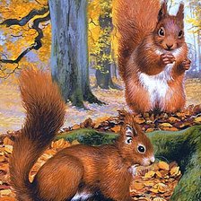 Схема вышивки «Белочки»