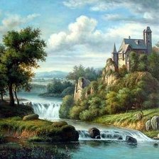 Схема вышивки «vízesés»