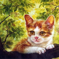 Схема вышивки «Котик»