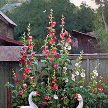 Схема вышивки «Деревня»