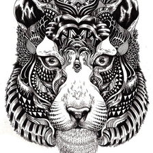 Схема вышивки «Тигр»