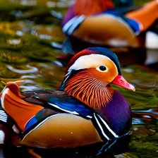 Схема вышивки «Уточка- мандаринка»