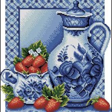 Схема вышивки «ГЖЕЛЬ»