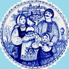 Схема вышивки «ГЖЕЛЬ»