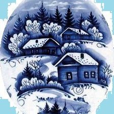 Схема вышивки «ГЖЕЛЬ»