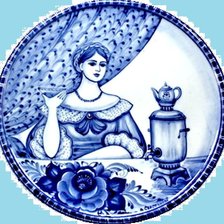 Схема вышивки «ГЖЕЛЬ»