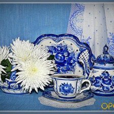 Схема вышивки «ГЖЕЛЬ»