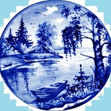 Схема вышивки «ГЖЕЛЬ»