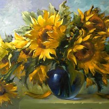 Схема вышивки «Подсолнухи»