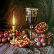 Схема вышивки «натюрморт со свечей»