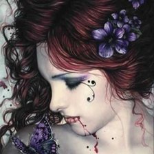 Схема вышивки «Ах, эта сиреневая бабочка.....:)»