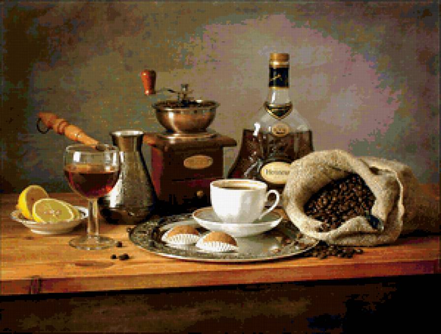натюрморт с кофе - натюрморт - предпросмотр