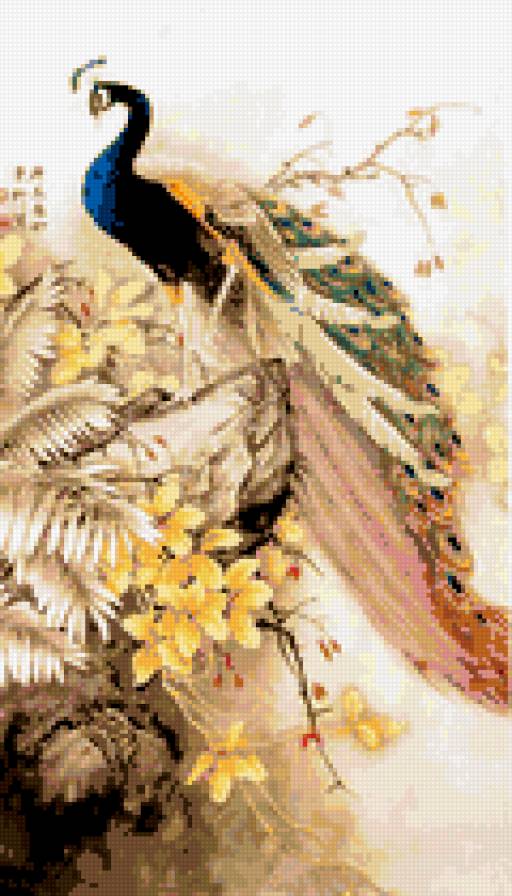 Серия "Китайские павлины" - гравюра, китай, павлин - предпросмотр