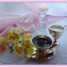 Схема вышивки «натюрморт с кофе»