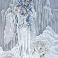 Схема вышивки «фея и волк»