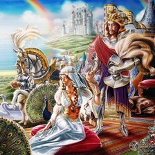 Схема вышивки «дама и рыцарь»