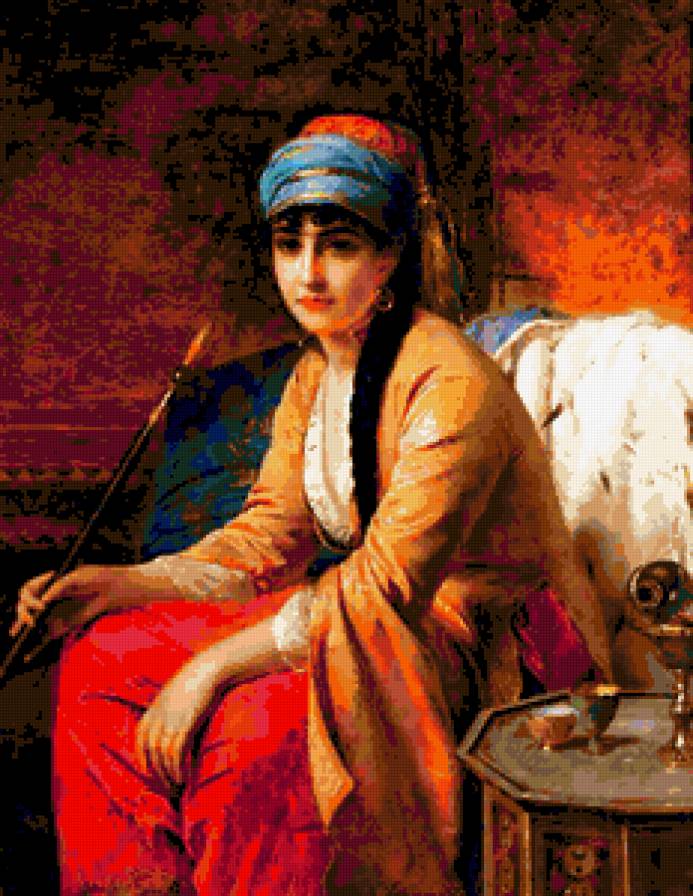 №237217 - девушка, картина, живопись, портрет - предпросмотр